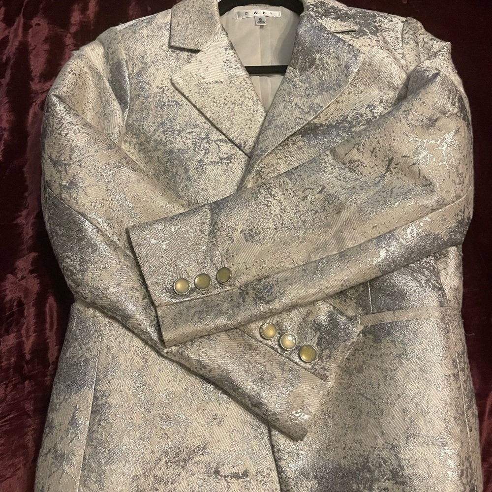 Cabi Python Print Suit Jacket Size 6 - image 2